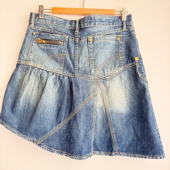 Above the Clouds Denim Skirt Short 8 - Picture 3 of 8